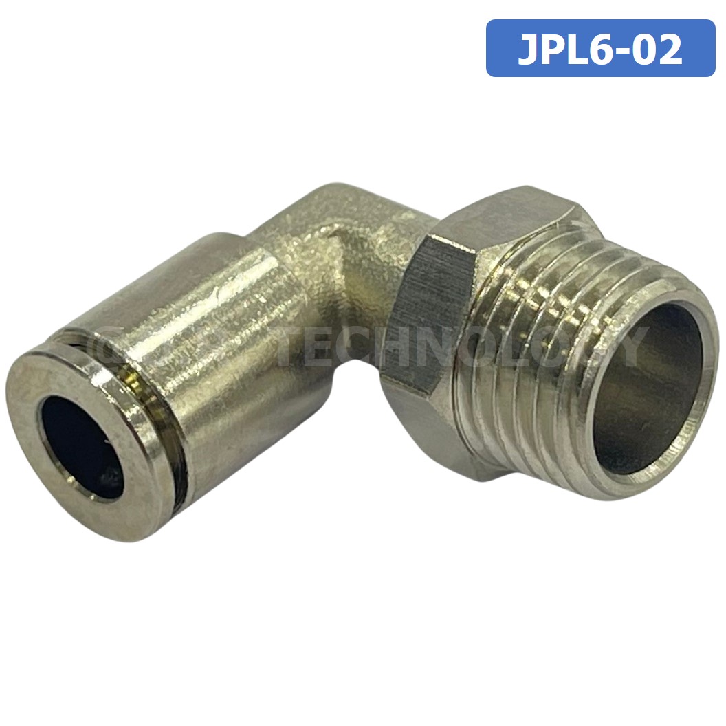 JPL ข้อต่อลมสแตนเลส เกลียวนอก งอ 90° สแตนเลส STAINLESS Male Thread Elbow Pipe Quick Fittings Connector ข้อต่อลม ข้องอ Air connector