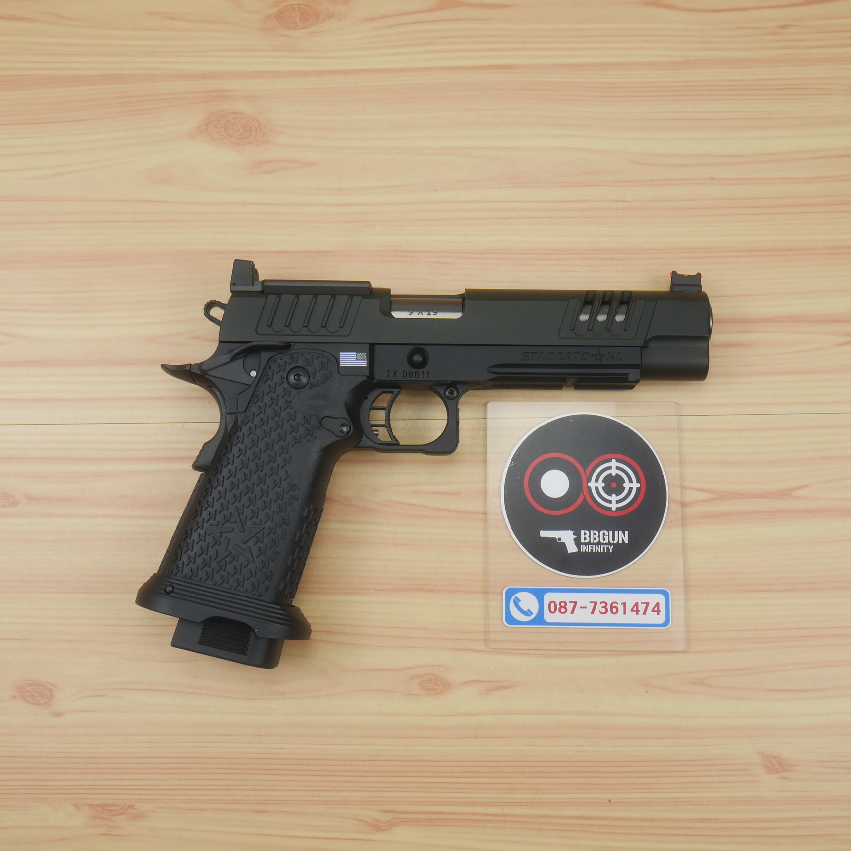 บีบีกันอัดแก๊ส EMG Army Armament R613 Staccato XL 2011 (VIP Grip) Red Dot Ready BB GUN