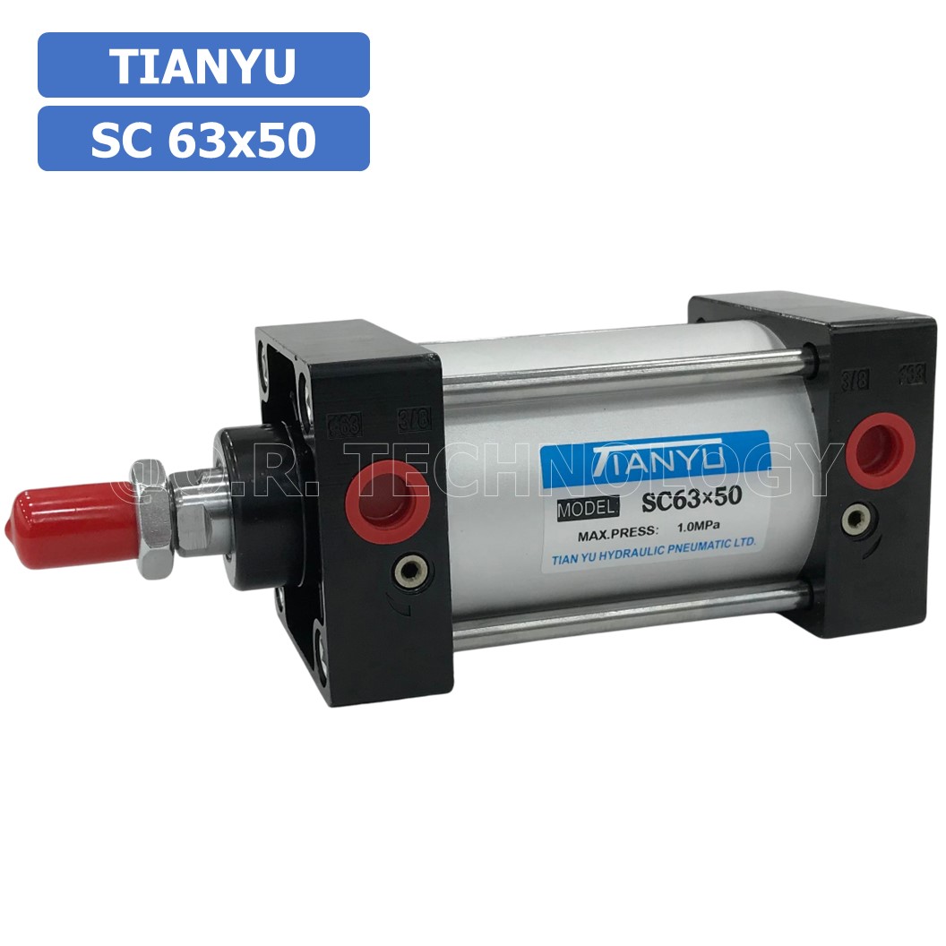 (1ชิ้น) SC 63x50 กระบอกลม รุ่นมาตรฐาน กระบอกลม 4 เสา Standard Cylinder Air Pneumatic แบบสี่เสา