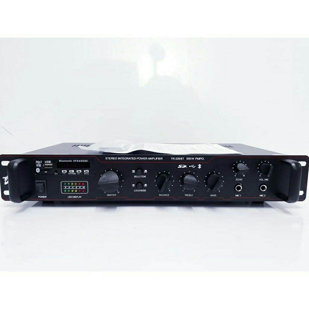 TRIO Stereo Integrated Power Amplifier 550W มิกเซอร์ชุดคาราโอเกะ รุ่น TR-326 BT