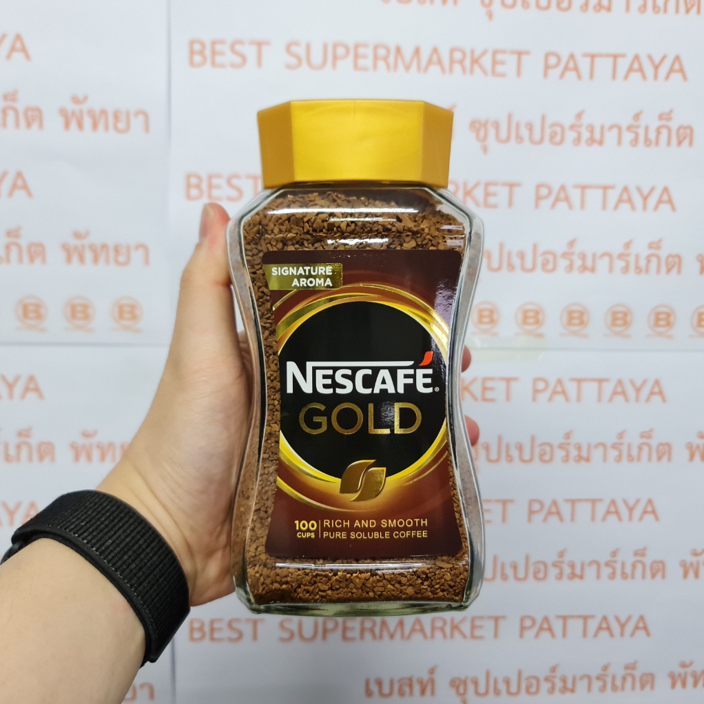 เนสกาแฟ โกลด์ กาแฟสำเร็จรูปชนิดฟรีซดราย ผลิตจากประเทศเกาหลี 200 กรัม Nescafe Gold Freeze Dried Coffee 200 g.