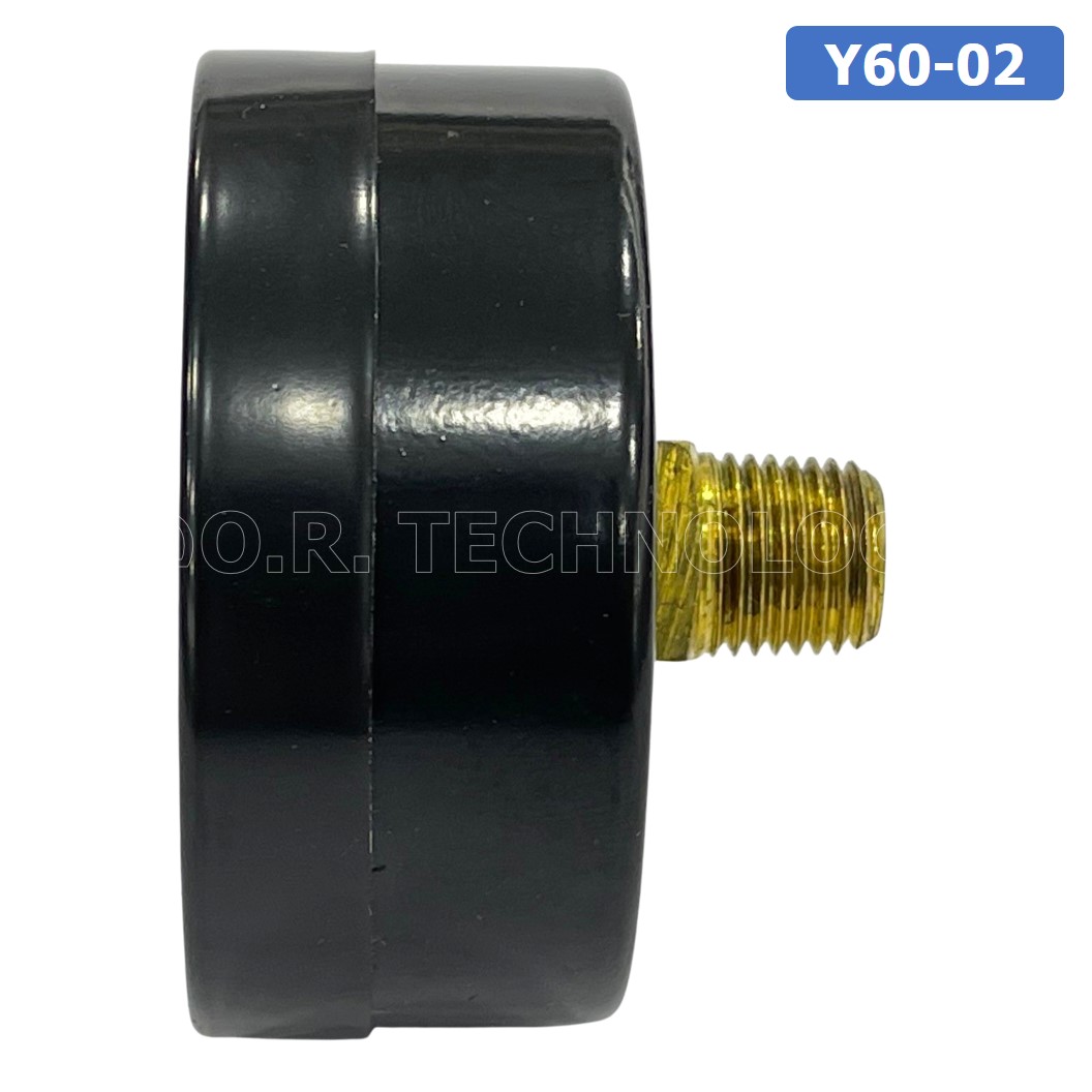 (1ชิ้น) Y60-02 เครื่องวัดความดัน มิเตอร์วัดความดัน Meter Pressure Gauge Y60 ขนาด diameter 60mm เกลียว 1/4"