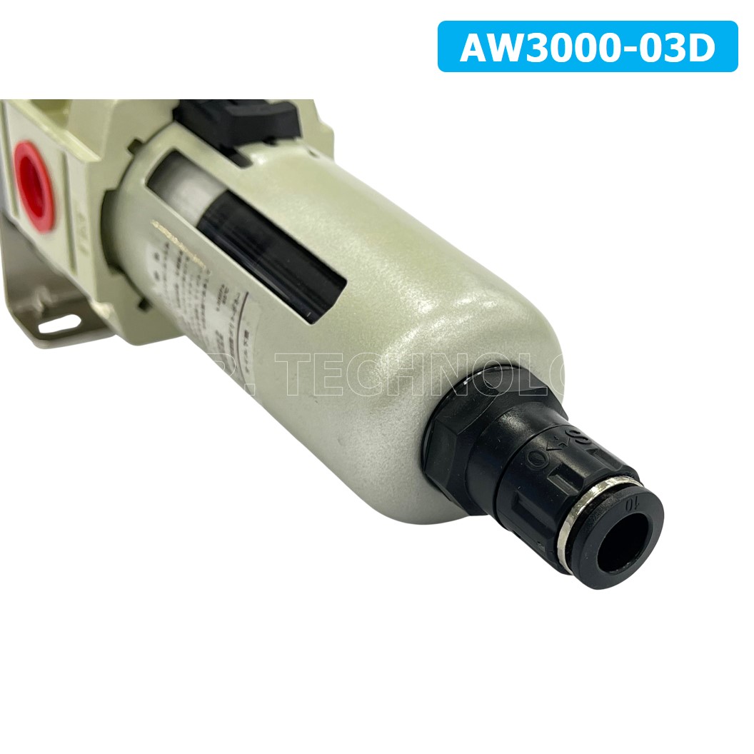(1ชิ้น) AW3000-03D ชุดกรองลมปรับแรงดัน Auto Drain ระบายลมออก แบบอัตโนมัติ Air Filter Regulator AW Pneumatic TIANYU ชุดกรองลม + ตัวปรับลม