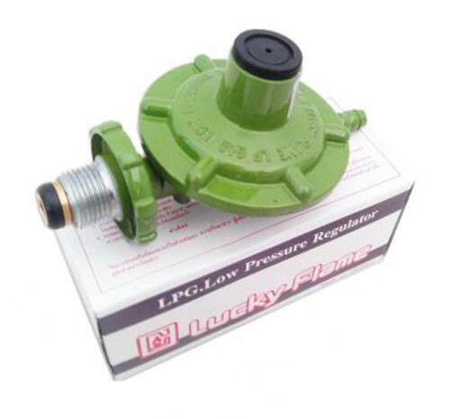 Lucky Flame เตาแก๊สหัวเดี่ยว แบบตั้งโต๊ะ รุ่น HQ101S พร้อม ชุดหัวปรับแรงดันต่ำ Lucky Flame