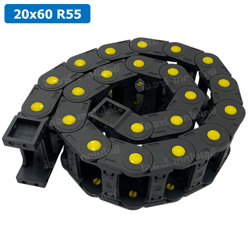 DC-20x60 R55 รางกระดูกงู รางสายไฟ 20x60x1000mm Drag chain engraving machine รางกระดูกงูร้อยสายไฟ Cable Dragchain รางร้อยสายไฟ