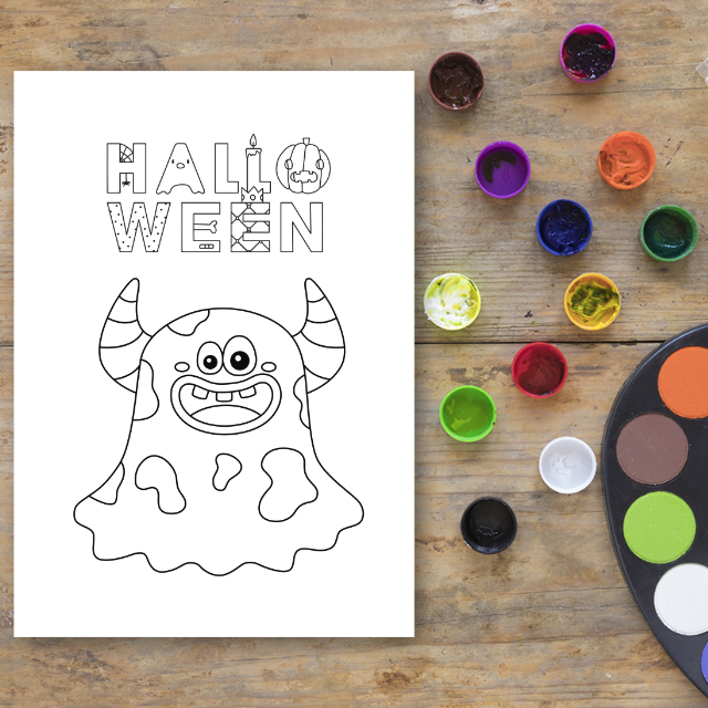 สมุดระบายสีฮาโลวีน Happy Halloween Coloring Book