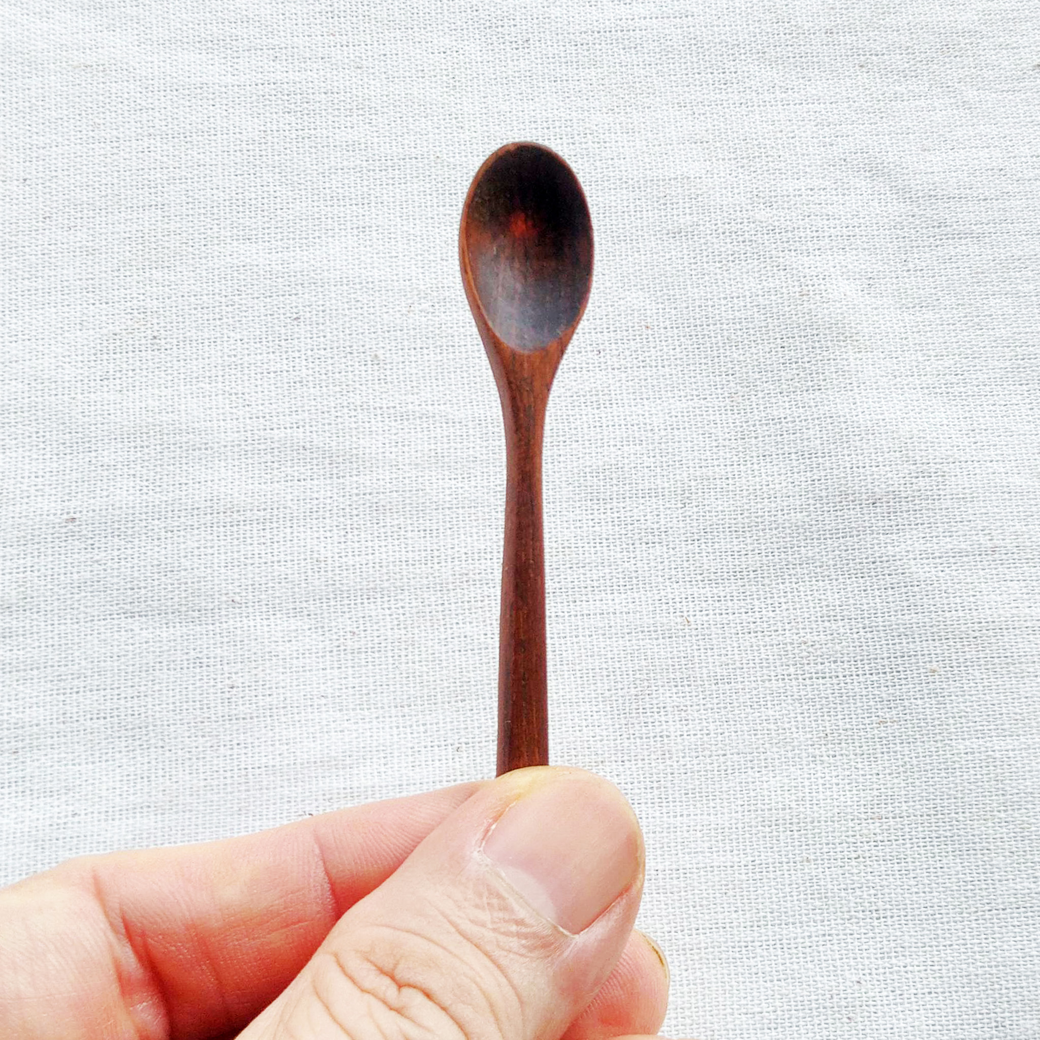 ช้อนเครื่องปรุง เคริ่องเทศ ช้อนจิ๋ว ไม้วอลนัท Mini Tiny Walnut Wooden Condiment Spice Seasoning Spoon Vintage Safe Non-Toxic