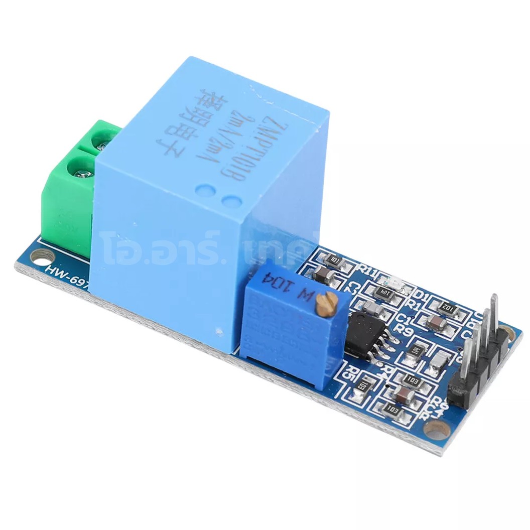 ZMPT101B โมดูลวัดโวลต์ AC 220V โมดูลวัดแรงดันไฟฟ้า Single Phase AC Voltage Sensor Module พิกัด 0-250VAC วัดแรงดันไฟฟ้ากระแสสลับ AC