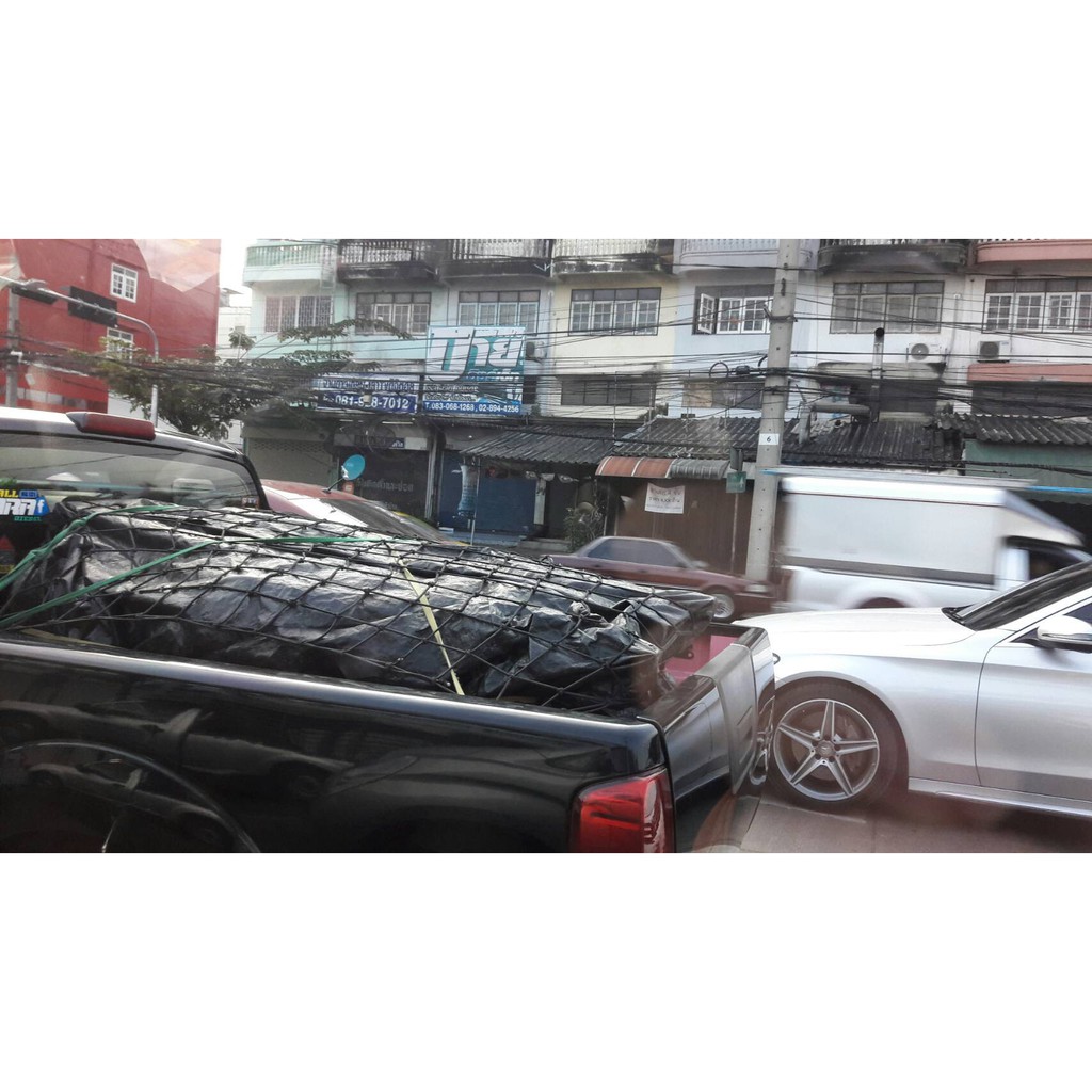 ตาข่ายคลุมรถกระบะ ขนาด 150 x 150 ซม.(ราคารวมแวท) คลุมของ คลุมแร็ค