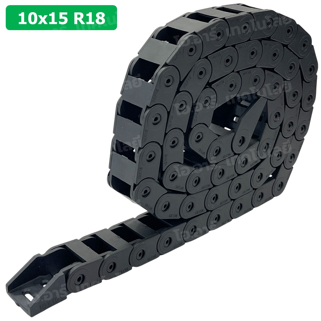 DC-10x15 R18 รางกระดูกงู รางสายไฟ 10x15x1000mm Drag chain engraving machine รางกระดูกงูร้อยสายไฟ Cable Dragchain รางร้อยสายไฟ