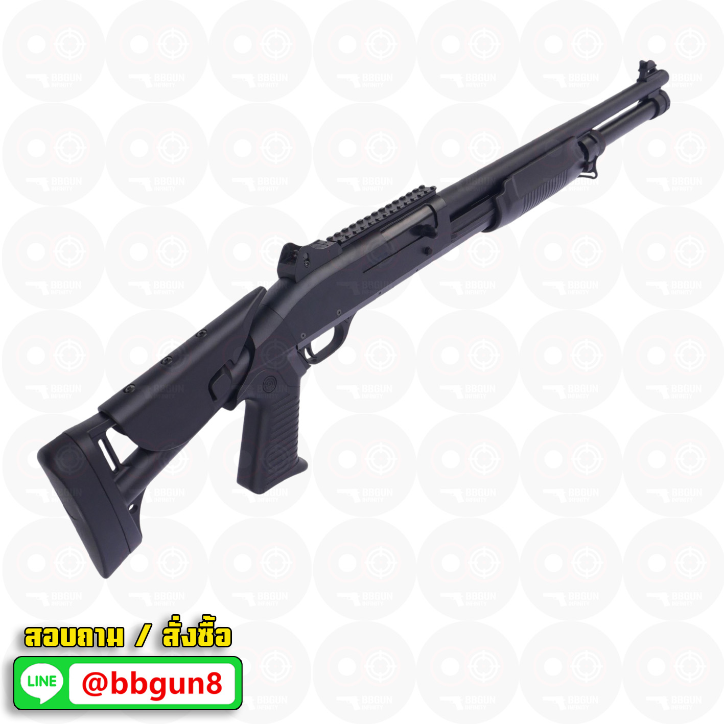 บีบีกันปืนลูกซอง Benelli M4 Super 90 Shotgun Tactical (ยิงกระจาย 3 นัด) - CYMA CM.373M Metal version
