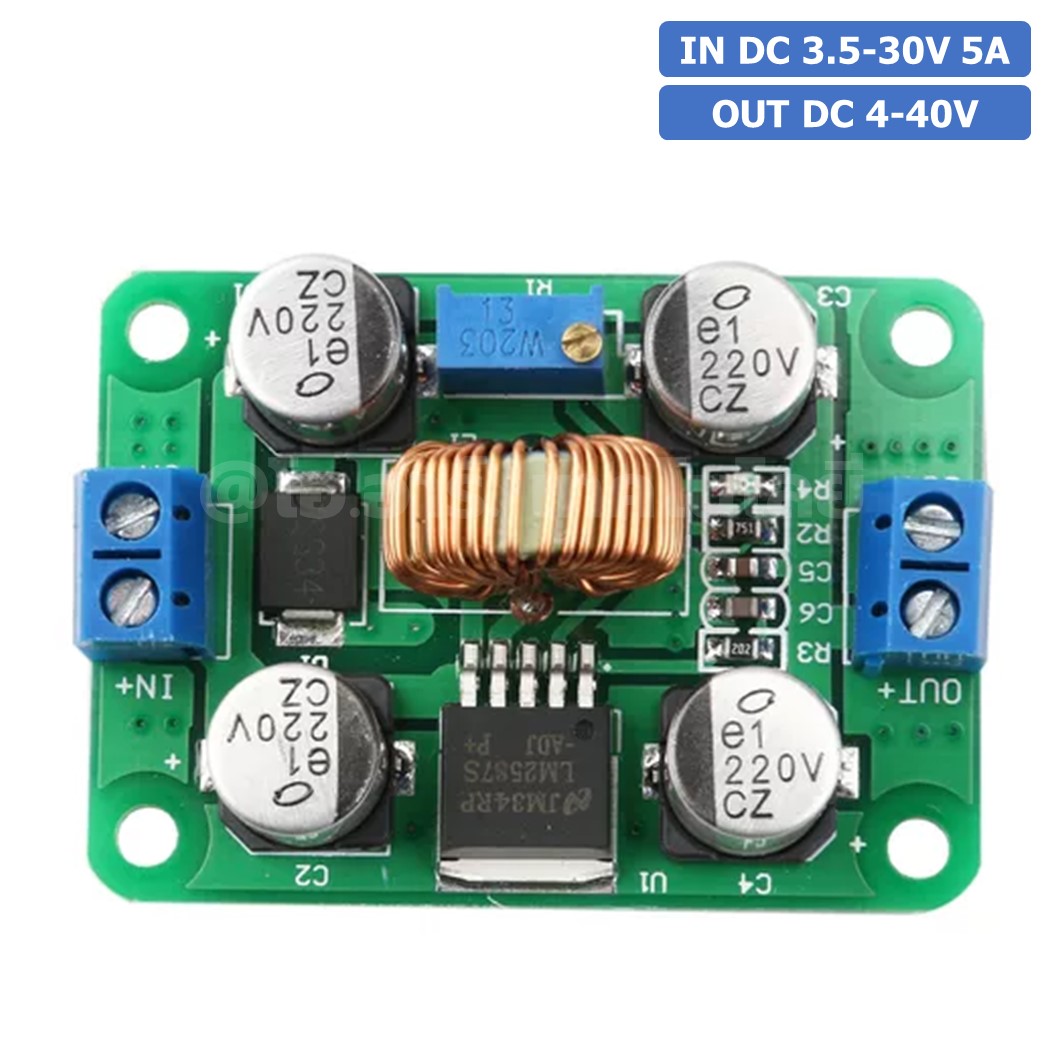 NA075 โมดูลเพิ่มแรงดันไฟ DC 3.5-30V to 4-40V 5A LM2587 DC-DC Boost Converter Module Step Up Adjustable แบบปรับได้