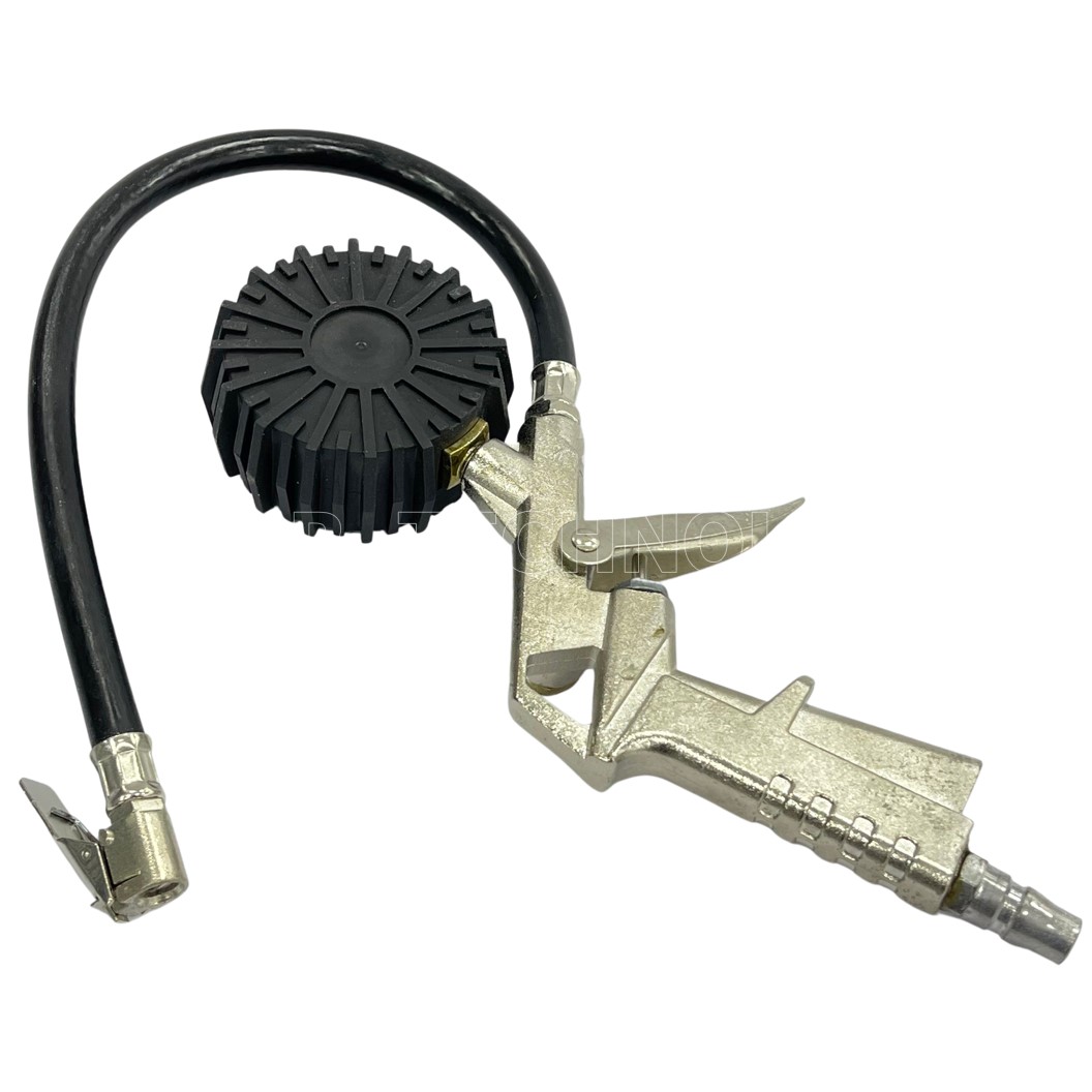 (1ชิ้น) ปืนเติมลม พร้อมเกจวัดลม ปืนเติมลมยางพร้อมเกจวัด ปืนลม Air Inflating Gun