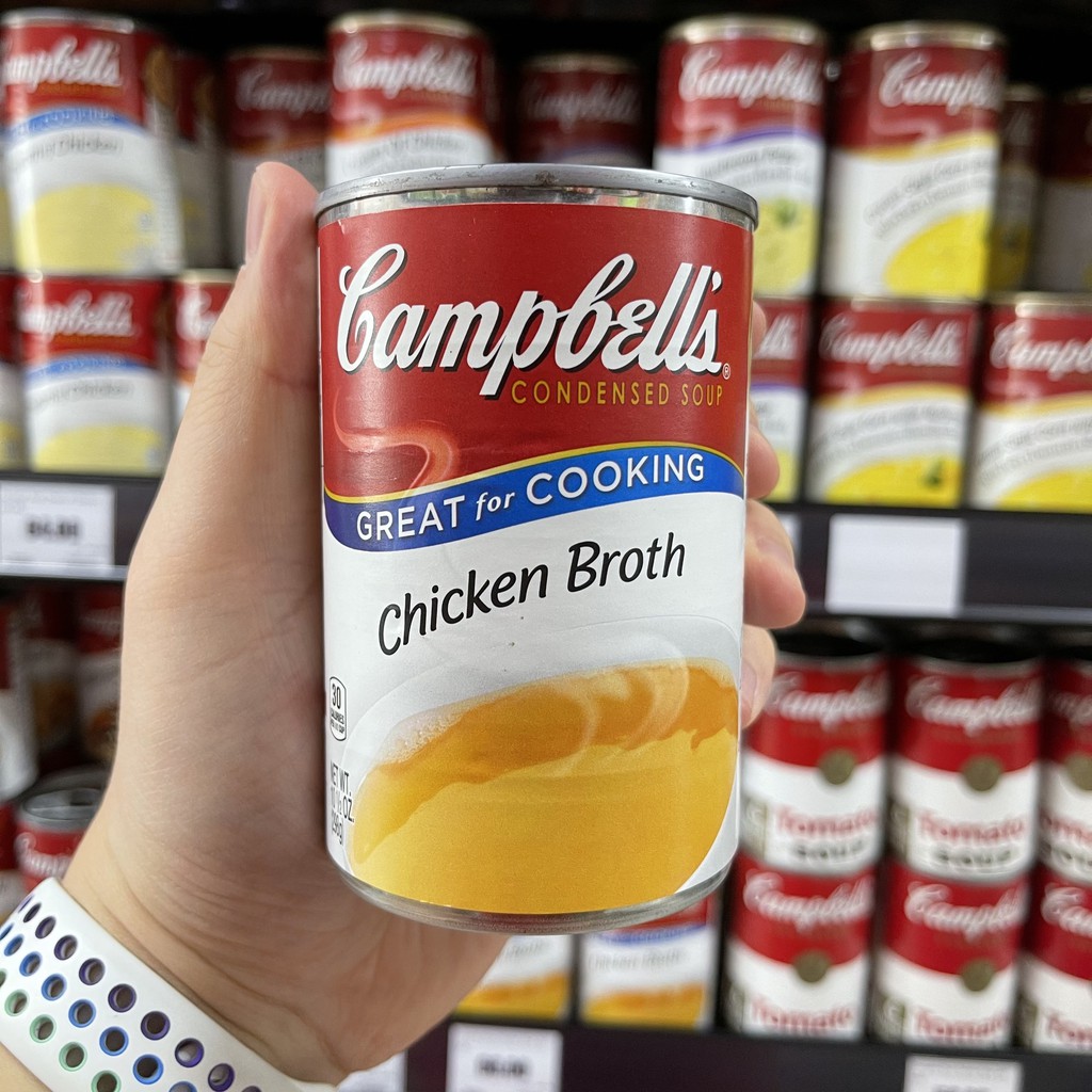 แคมเบลล์ น้ำซุปไก่ชนิดเข้มข้น น้ำหนักสุทธิ 298 กรัม Campbell's Condensed Soup Chicken Broth 298 g.