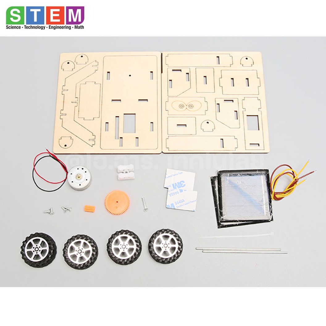 T-M208 ชุดประกอบไม้ รถพลังงานแสงอาทิตย์ Lunar Exploration Rover Solar car Wooden Kit STEM Education ของเล่นเสริมทักษะ เสริมพัฒนาการ