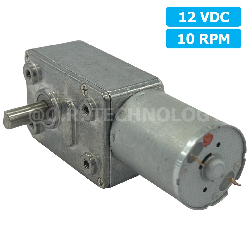 JB112 มอเตอร์วอร์มเกียร์ JGY-370 12VDC 10RPM DC Metal Worm Gear Motor Brushed มอเตอร์เกียร์ แกน 1ข้าง JGY370 มอเตอร์ตัวหนอน