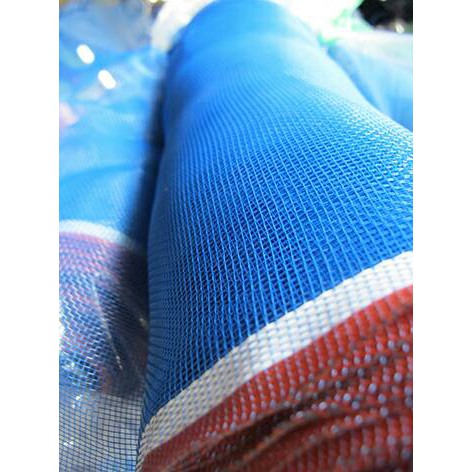 มุ้งไนล่อนฟ้า 16 ตา กว้าง 120 ซม. / 150 ซม.(ราคารวมแวท) รุ่นยาว 26 หลา มุ้งไนล่อน สีฟ้า ตาข่ายกันแมลง ผ้าแยง ผ้าลาน ตากข้าว