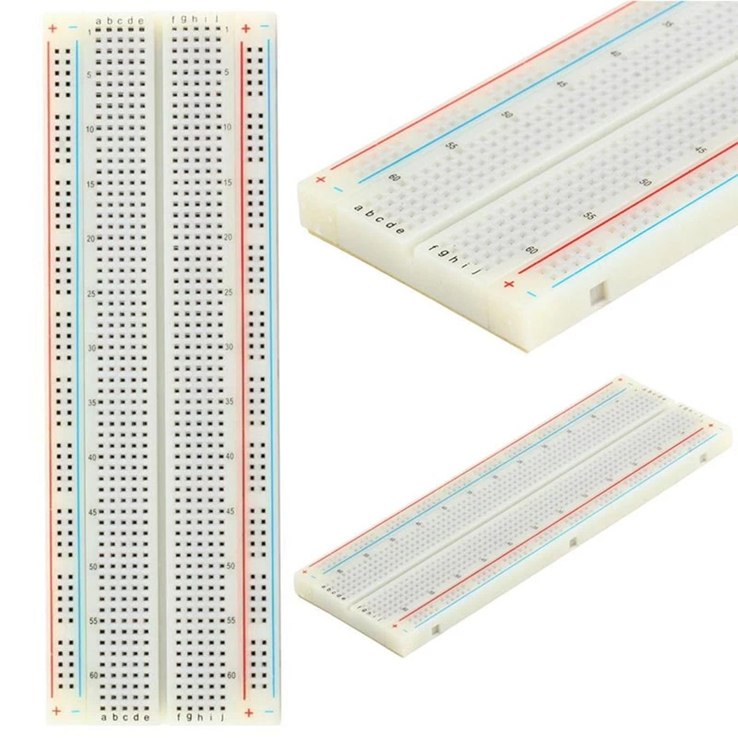 บอร์ดทดลอง 400จุด/830จุด/840จุด Breadboard Protoboard Solderless โฟโต้บอร์ด Bread board MB-102/GL-12 บอร์ดทดลองเล็ก/ใหญ่ 400/830/840Hole /โมดูลจ่ายไฟ 3.3V 5VDC
