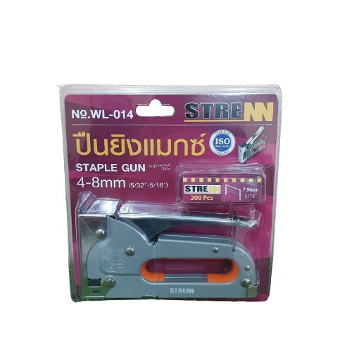 ปืนยิงแม็กซ์ 4-8 mm. (5/32"-5/16") STRENN No.WL-014 (ราคารวมแวท) ปืนยิงแม็ก เครื่องยิงแม็ก ปืนยิงแม็กซ์ แม็กยิงบอร์ด ยิงไม้อัด