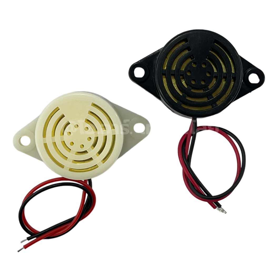 SFM-27 สีดำ/สีขาว DC3-24V Active Buzzer Electronics บัซเซอร์ ออด สัญญาณเสียงเตือน เสียงดังยาวต่อเนื่อง 3-24VDC Black/White Continuous Sound