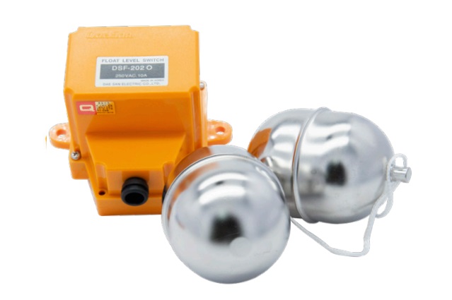 DSF-202O สวิทช์ลูกลอยปั๊มน้ำ ชนิด 2 ลูกตุ้ม ชนิดใช้กับน้ำมัน FLOAT SWITCH “DAESAN”