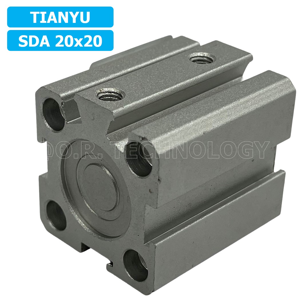 SDA20 กระบอกลมคอมแพค กระบอกลม รุ่นคอมแพค Compact Air Cylinder SDA Series แบบคอมแพค (Bore20 x Stroke10-70) SDA-20