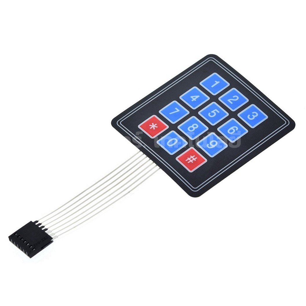 โมดูลปุ่มกด คีย์แพด คีย์บอร์ด 4x3/4x4 Keypad Matrix Membrane key Arduino Keyboard module ปุ่มกด 12ปุ่ม/16ปุ่ม สำหรับ อาร์ดูโน่