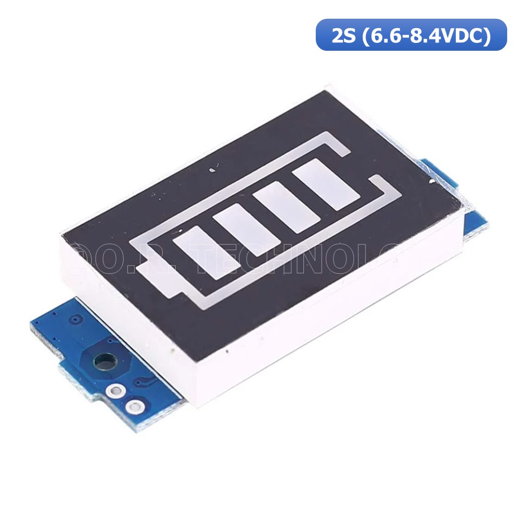 (1ชิ้น) NA607 จอแสดงผล แบตเตอรี่ จอแบตเตอรี่ ลิเธียม จอวัดแบตเตอรี่ 2S 18650 Li-po Lithium Battery Capacity Indicator Module 2S (6.6-8.4VDC)