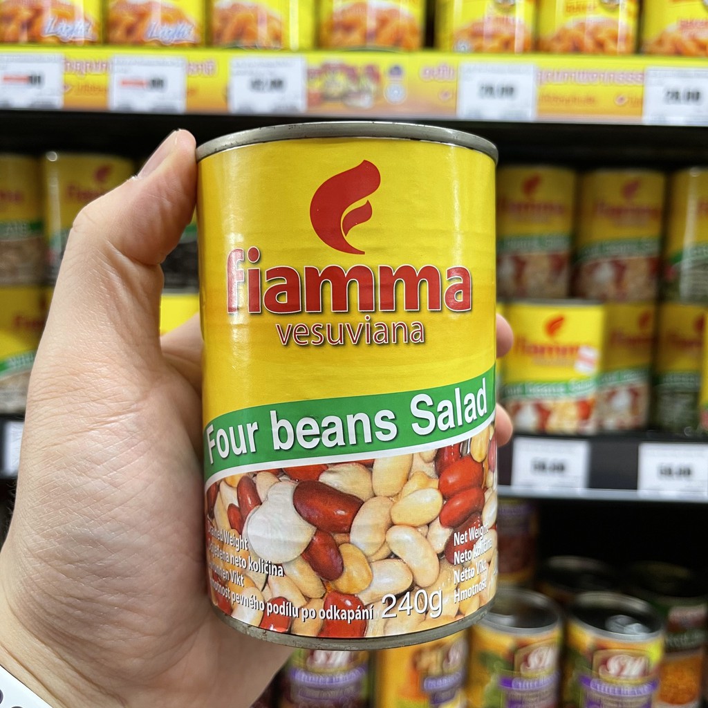 ไฟมมา ถั่ว 4 ชนิดสำหรับทำสลัด น้ำหนักสุทธิ 400 กรัม Fiamma Four Beans Salad Total Weight 400 g.