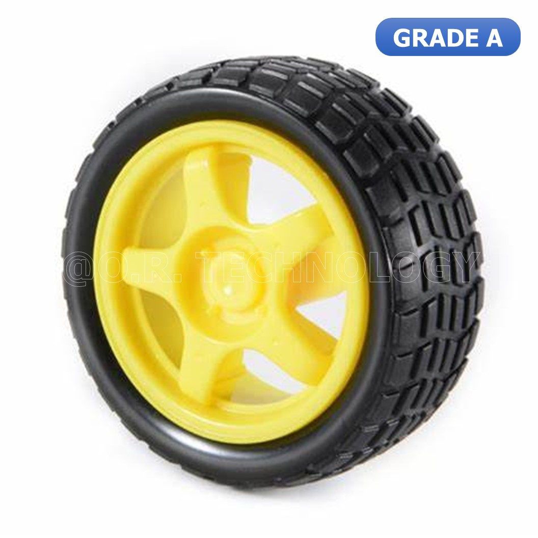 (1ชุด มี 2ล้อ) AD013 ล้อรถ ล้อรถหุ่นยนต์ ล้อประกอบรถ ล้อรถของเล่น อย่างดี Robot Smart Car Wheel Tyre Grade A, Diameter : About 66mm, Thickness : About 28mm