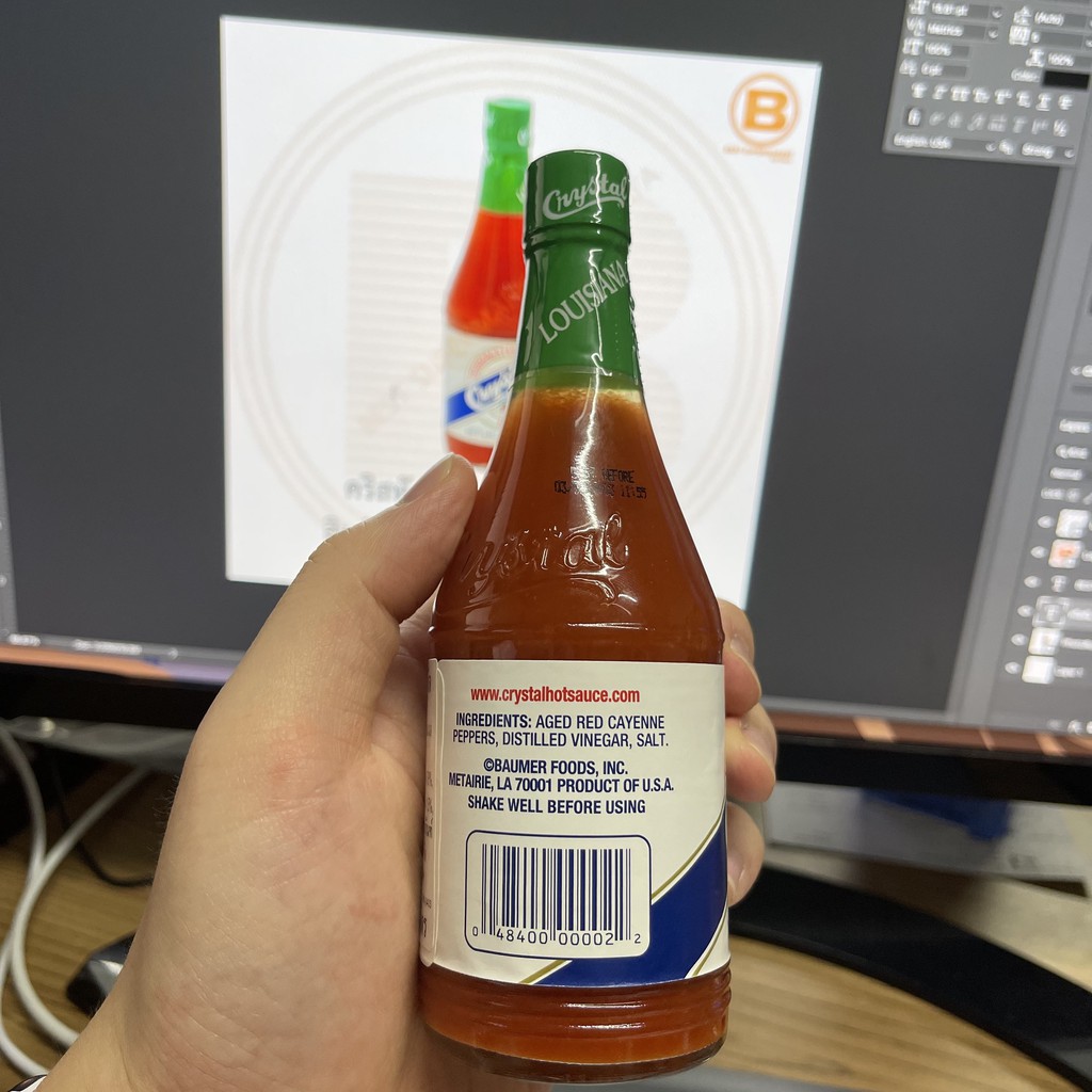 คริสทัล ซอสพริก 177 มล. สินค้านำเข้าจาก สหรัฐอเมริกา Crystal Louisiana's Pure Hot Sauce 177 ml.