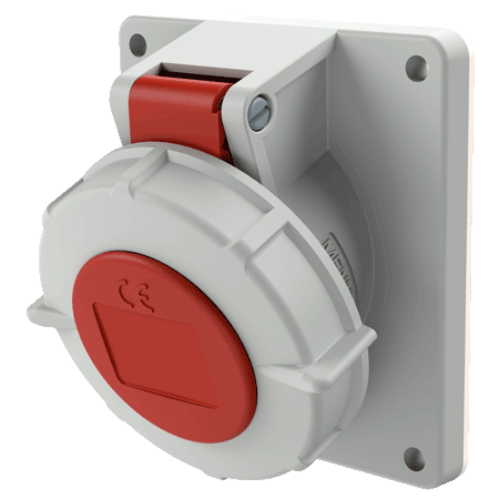 1704 MENNEKES (รหัสเดิม 1479) ปลั๊กตัวเมียฝังเฉียงกันน้ำ (3P+E) 16A 400V IP67