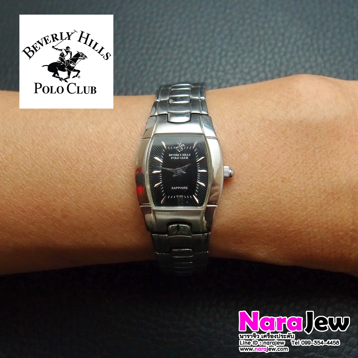 นาฬิกา Beverly Hills Polo Club รุ่น 6821L กระจก Sapphire Crystal หลุดจำนำ **เรือนนี้ข้อมือ 15.5 ซม ลดความยาวได้อีก 2 ซม**