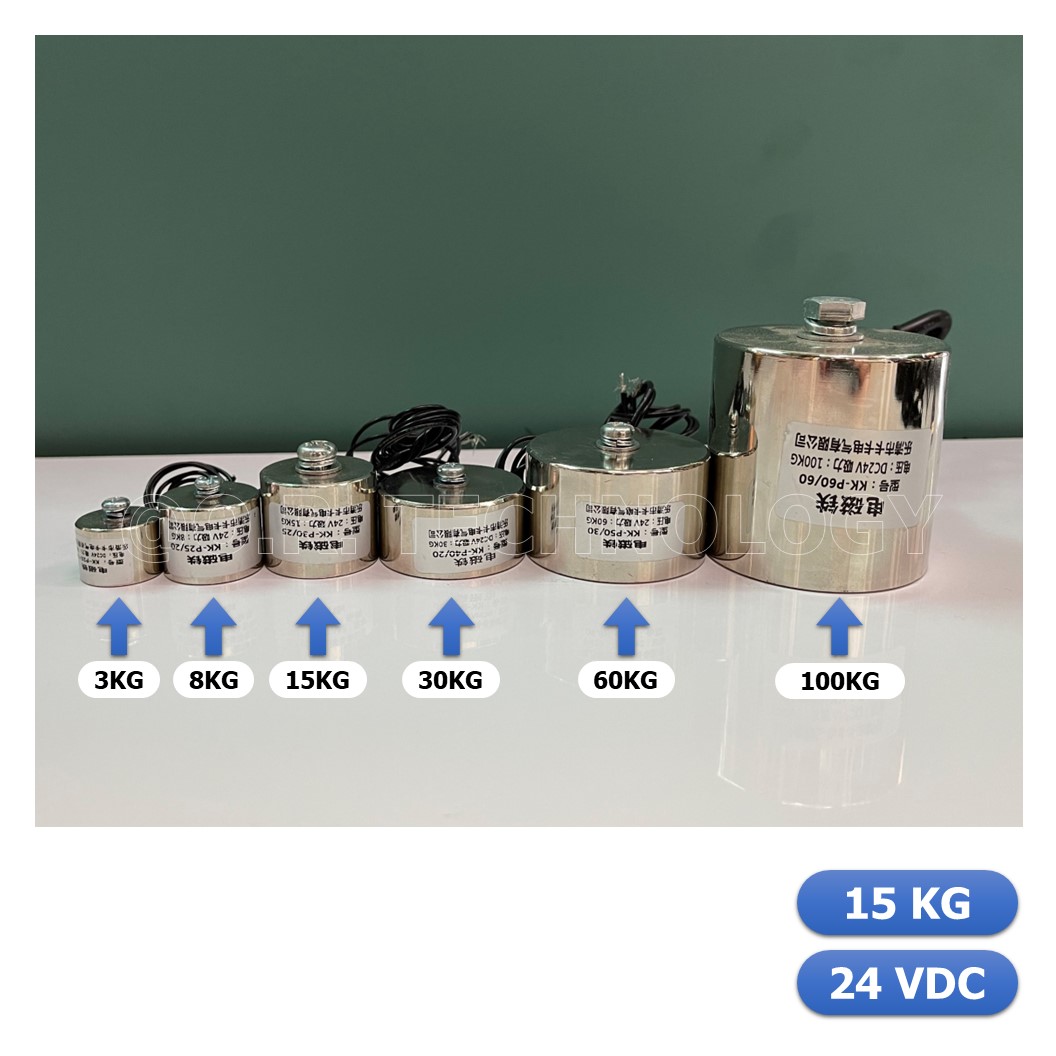 (1ชิ้น) NC474 แม่เหล็กไฟฟ้า โซลินอยด์ดูดโลหะ อิเล็กโตแมกเนท แม่เหล็กดูดไฟฟ้า P30/25 DC24V Solenoid Electric Sucker Electromagnet 15KG