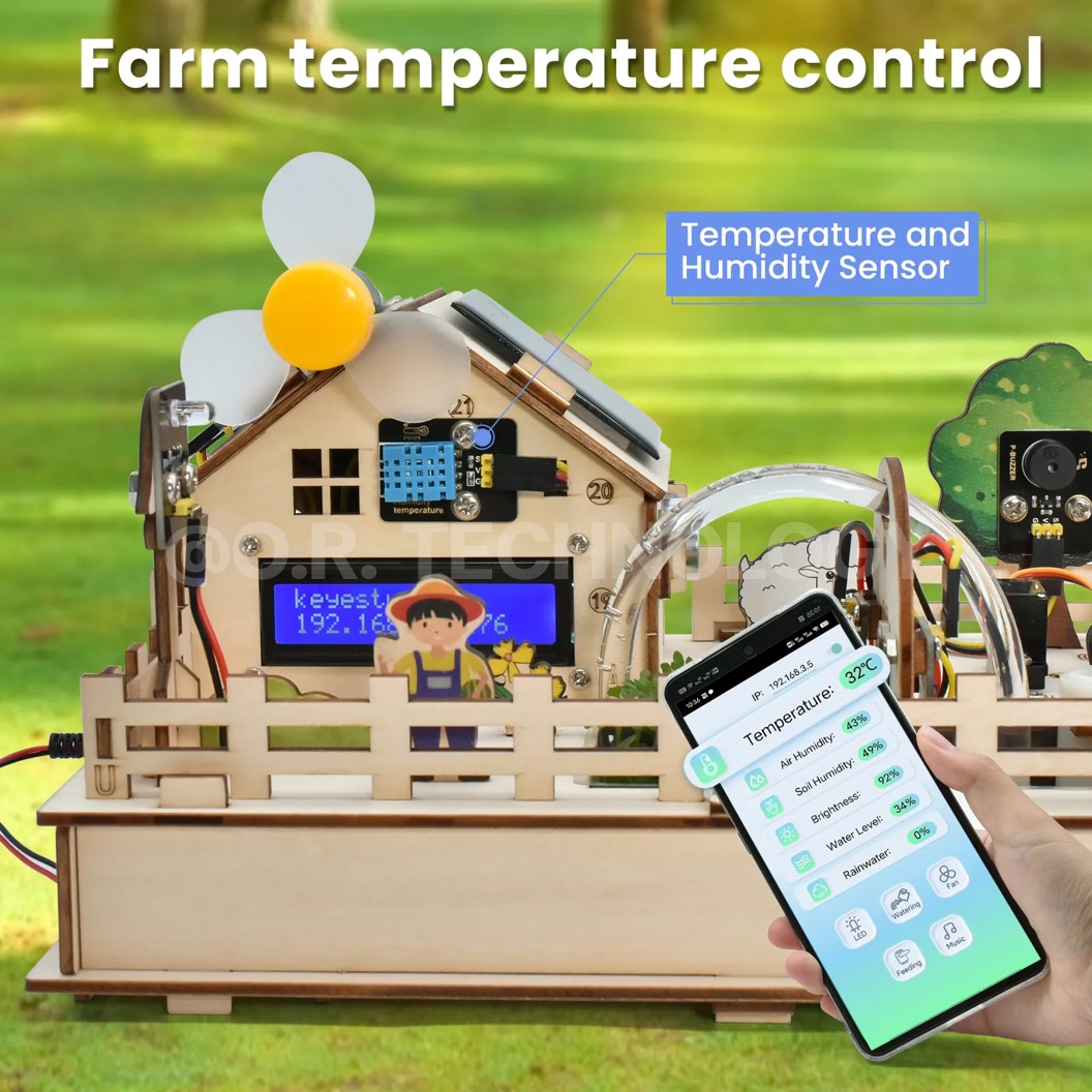 KEYESTUDIO ESP32 IOT Smart Farm Starter Kit ชุดส่งเสริมการเรียนรู้ ฟาร์มอัจฉริยะ ESP-32 ชุดประกอบ ชุดเริ่มต้นเรียนรู้ Arduino Scratch 3.0