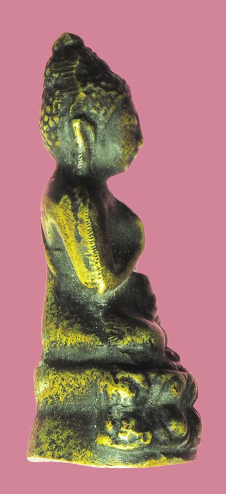 *38140 พระกริ่งปางประทานพร วัดประสาทบุญญาวาส ปี 2506 กรุงเทพ เนื้อฝาบาตร ไม่มีโค๊ต ตะไบทั้งองค์กริ่งติดไม่ดัง 7