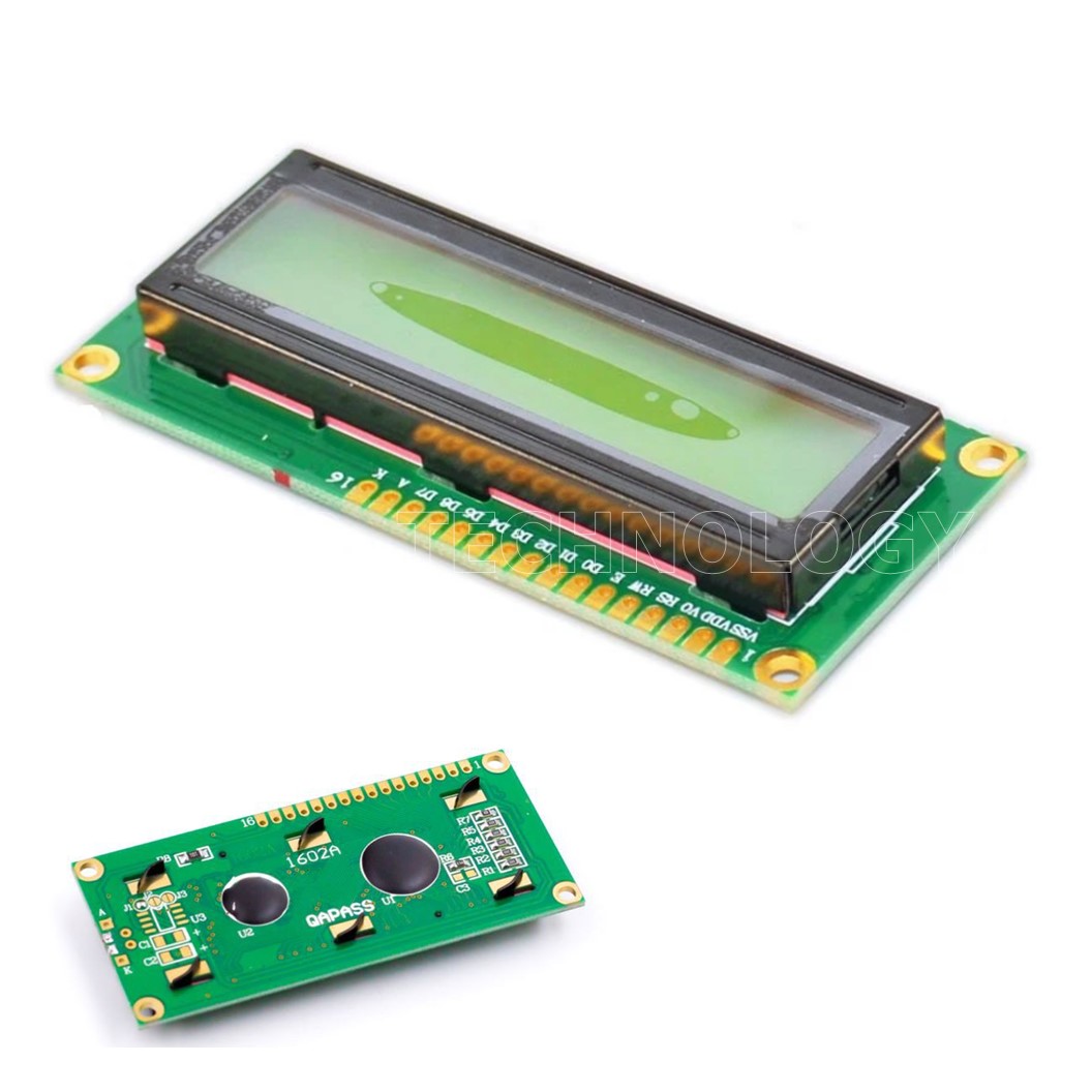 (1ชิ้น) AA012 จอแสดงผล หน้าจอ LCD1602 Yellow Green Backlight 5V สำหรับ arduino, IoT แบบยังไม่บัดกรี IIC/I2C