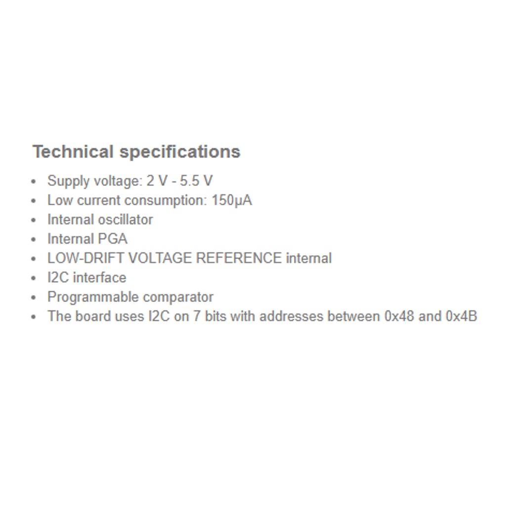 (1ชิ้น) NA335 โมดูล ADC แปลง analog เป็น digital ADS1115 I2C ADC 4 Channel 16-Bit with Programmable Gain Amplifier Module