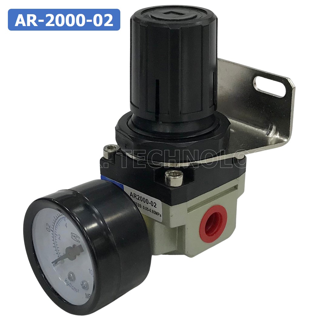 (1ชิ้น) AR-2000-02 ตัวปรับแรงดันลม ชุดปรับแรงดันลม Air Regulator Pneumatic TIANYU AR2000-02