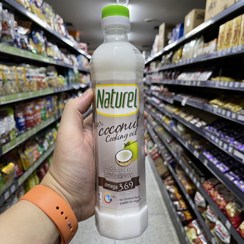 เนเชอเรล น้ำมันมะพร้าว สำหรับทำอาหาร 500 มล. Naturel 100% Coconut Cooking Oil 500 ml.