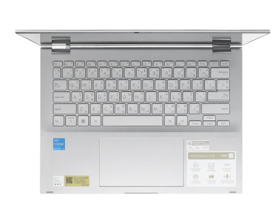 NOTEBOOK 2 IN 1 (โน้ตบุ๊คแบบฝาพับ 360 องศา) ASUS VIVOBOOK S14 FLIP TP3402VA-LZ566WA - COOL SILVER