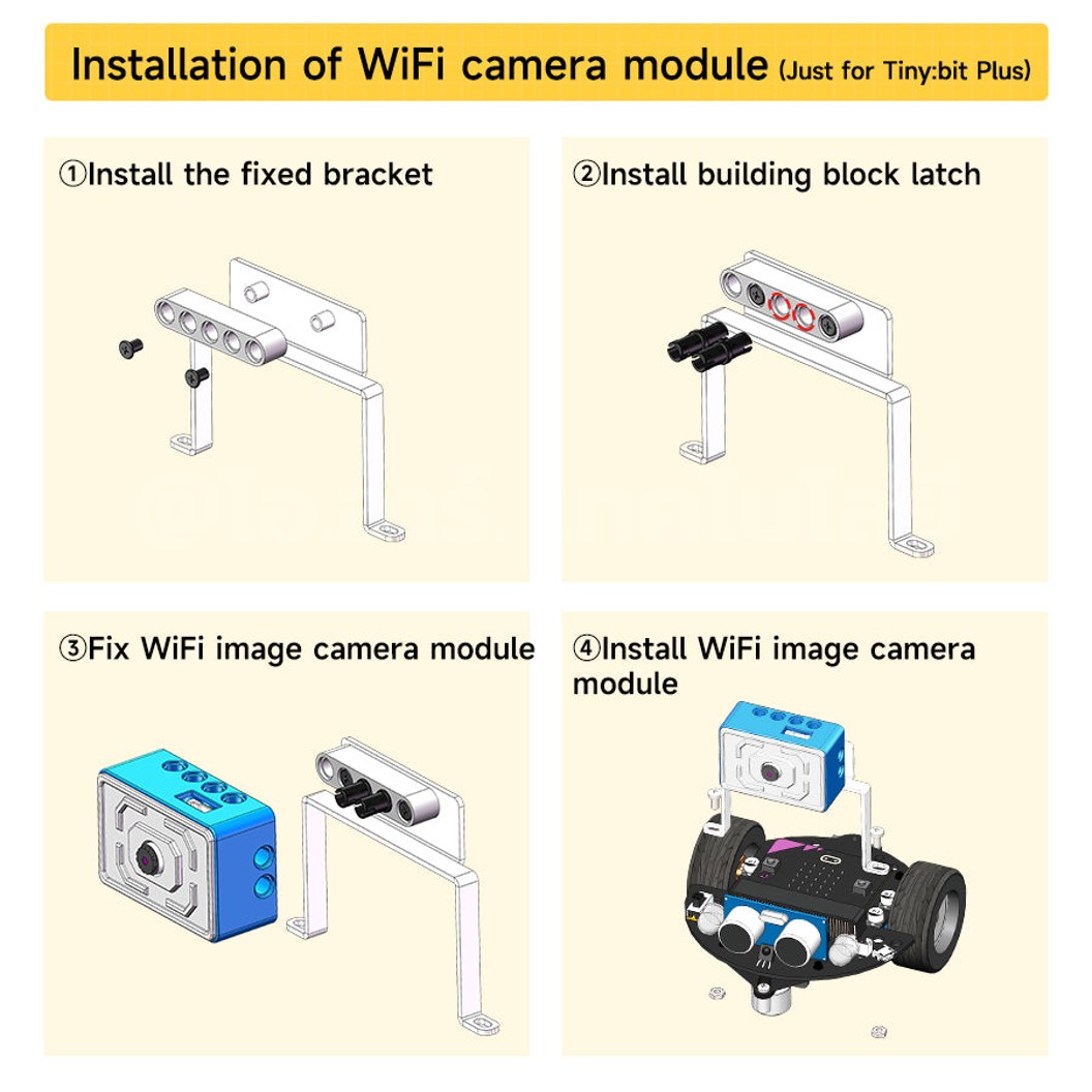 YB-002-CB Yahboom Tinybit Plus ชุดหุ่นยนต์ไมโครบิต พร้อมโมดูลกล้อง Tiny:bit Plus Smart Robot Car **พร้อมบอร์ด Microbit** for Microbit V2/V1.5