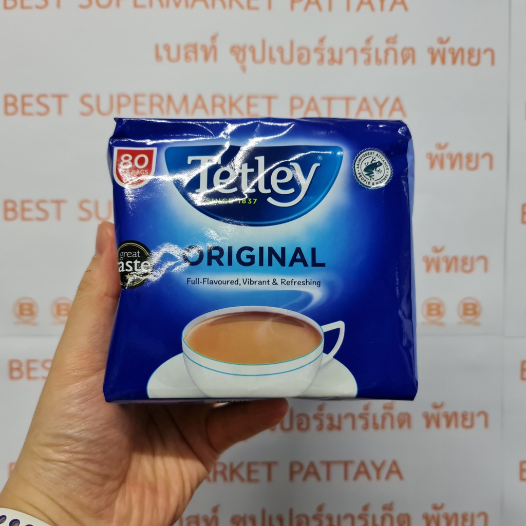 เท็ตเล่ ชาดำอบแห้ง 80 ซอง Tetley Tea 80 Tea Bags