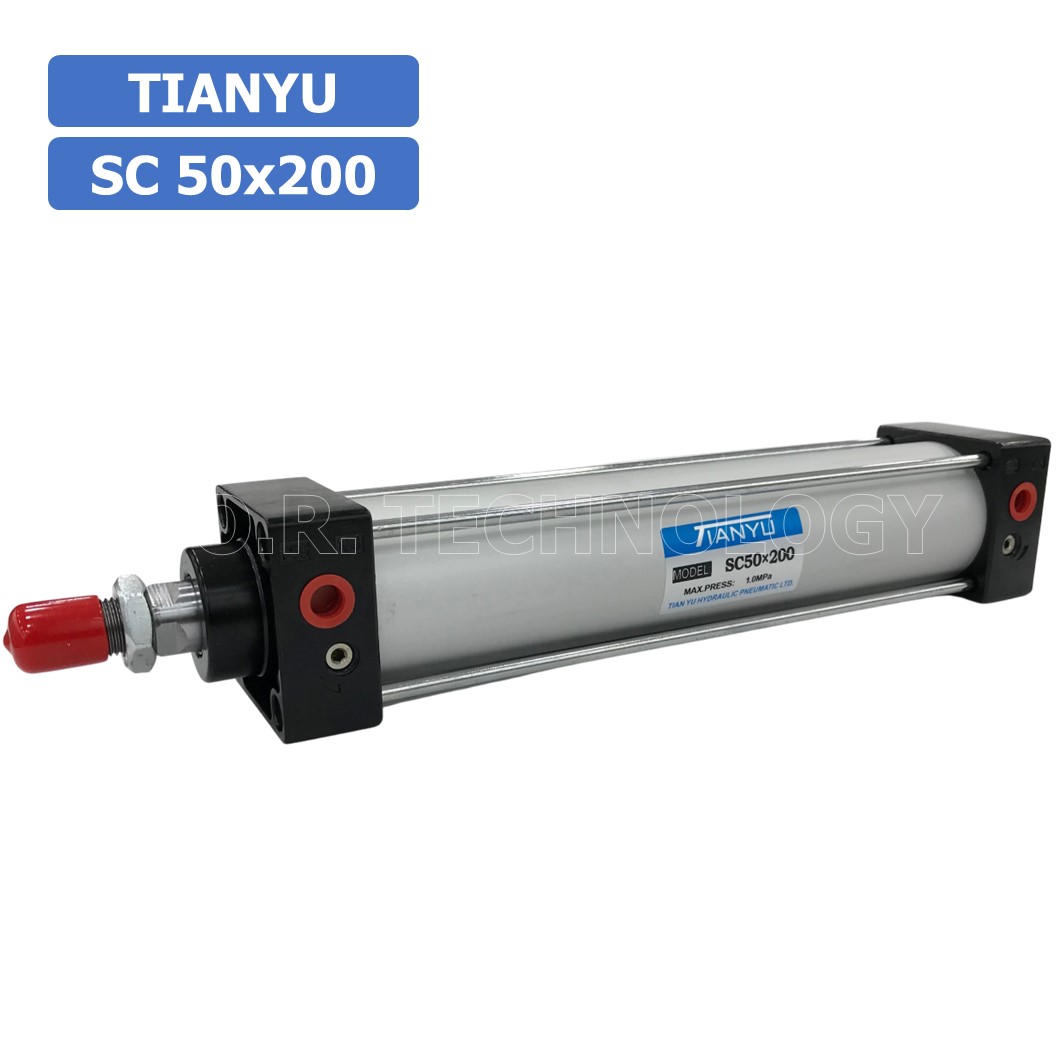(1ชิ้น) SC 50x200 กระบอกลม รุ่นมาตรฐาน กระบอกลม 4 เสา Standard Cylinder Air Pneumatic แบบสี่เสา
