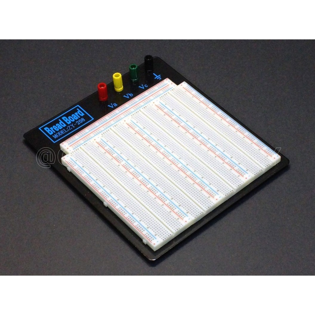 (1ชิ้น) AA074 บอร์ดทดลอง โฟโต้บอร์ด ขนาด 3220 ช่อง ZY-208 3220pts Soldless Breadboard Solderless Breadboard (by 4pcs 830pts MB-102)