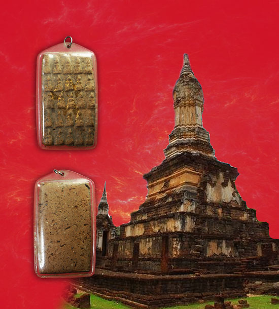*35040 พระเชตุพน แผง 20 กรุสุโขทัย สภาพสมบูรณ์ เนื้อดิน เลี่ยมเดิมๆ 13