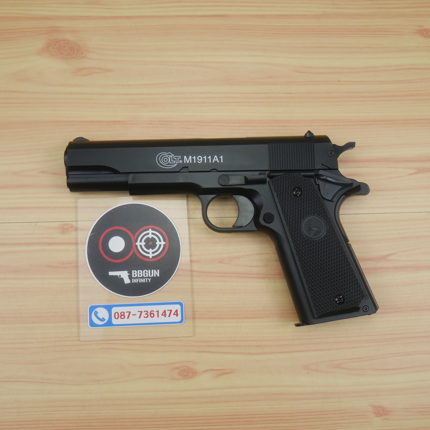 ปืนอัดลมสปริงชักยิงไต้หวัน Cybergun Colt M1911 A1 Spring Action