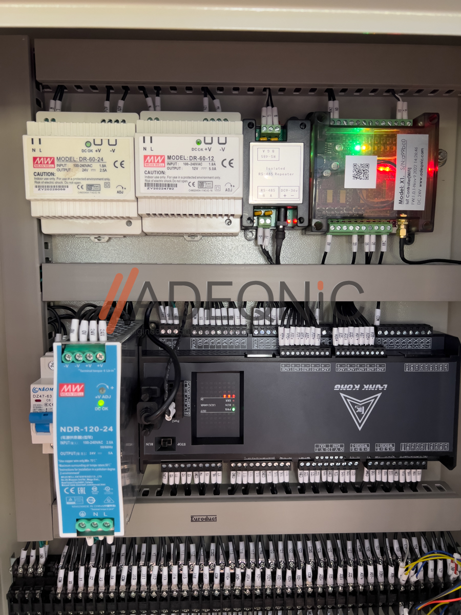 การติดตั้งระบบควบคุมการเลี้ยงปลานิล ระบบไบโอฟลอค (Biofloc) รุ่น E1-CH4-LK64MR-CONTROL ใช้งานร่วมกับ Adeqnic IoT Platform