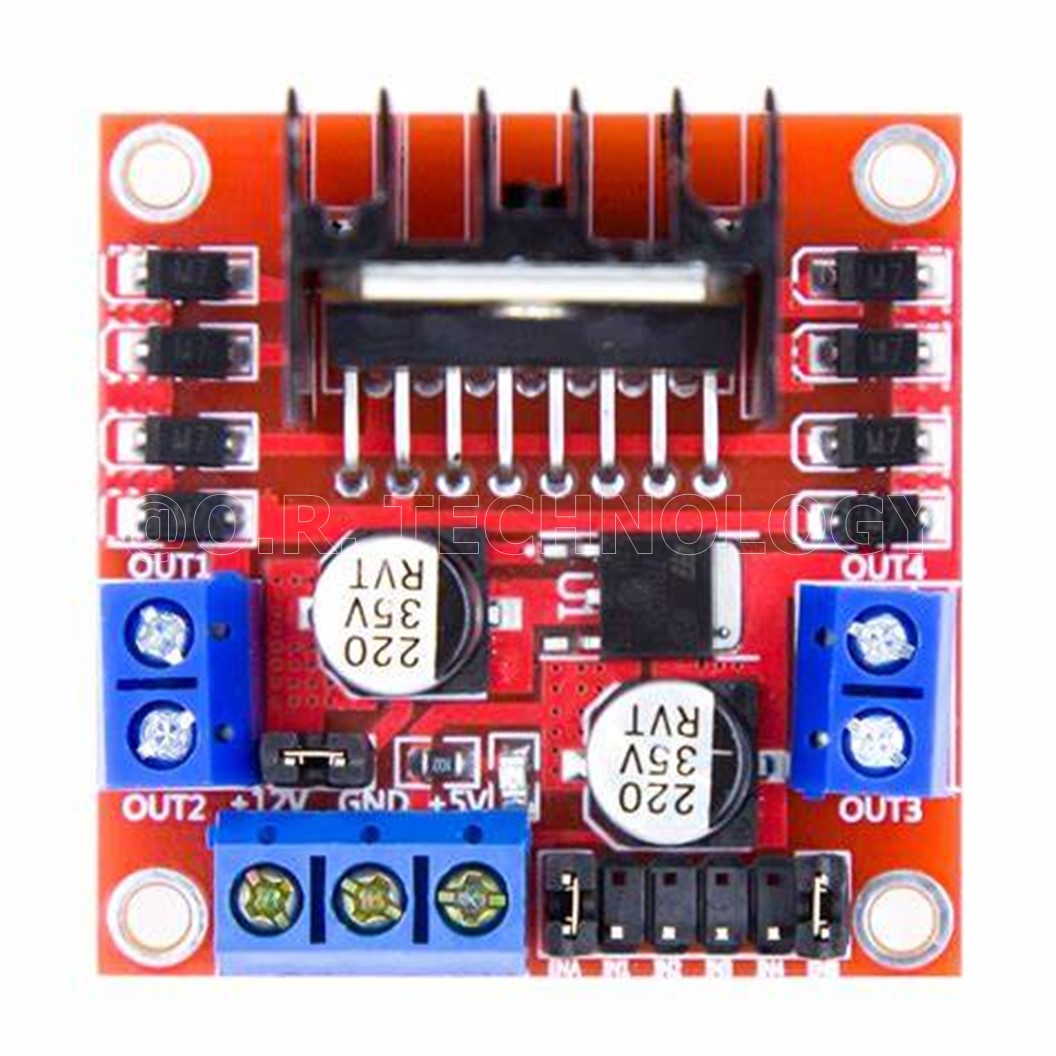 (1ชิ้น) AA034 โมดูลขับมอเตอร์ สเต็ปเปอร์มอเตอร์ บอร์ดไดรเวอร์ L298N 5V Motor Driver Board Red
