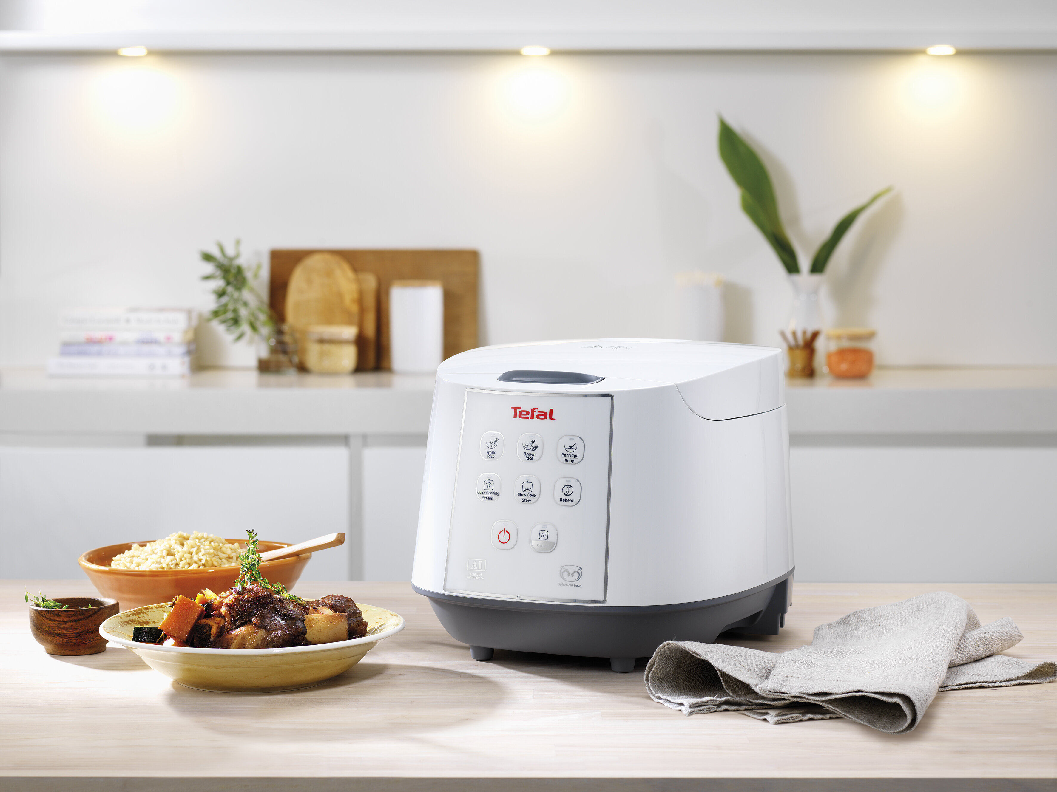 TEFAL หม้อหุงข้าวดิจิตอล กำลังไฟ 750 วัตต์ ความจุ 1.8 ลิตร รุ่น RK732166